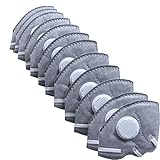 Dust Mask Speder Particulate Respirator Mask with Valve N95 5 Layer Filter Adjustable length disposable Mouth Mask in Pack(12) …
