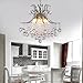 LightInTheBox Modern Crystal Chandelier Silver Crystal Pendant Light Fixture Crystal Ball Raindrop Ceiling Light 3 Lights for Living Room Dining Room Bedroom