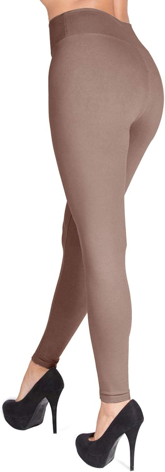 SATINA High Waisted Leggings - 25 Colors - Super Soft Full Length Opaque Slim at  Women’s Clothing store