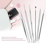 JPNK Blackhead Remover Tools 6 PCS with a Leather bag