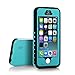 HESGI iPhone 5s Case, 6.6 ft Underwater Waterproof Shockproof Snowproof Dirtpoof Protection Case Cover with Touch ID for iPhone 5S/SE[Teal]