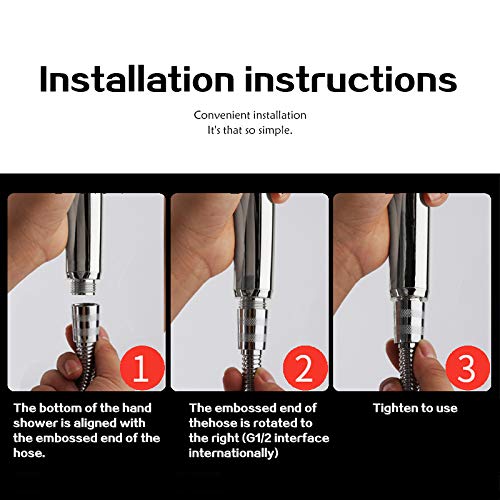 High Pressure Shower Head,Shower Head with ON/Off Full Shutoff Push Button and Switch to Control Flow and 3-Settings Spray Modes (Jetting/Rainful/Massage), Handheld Showerhead for Body Spray Chrome