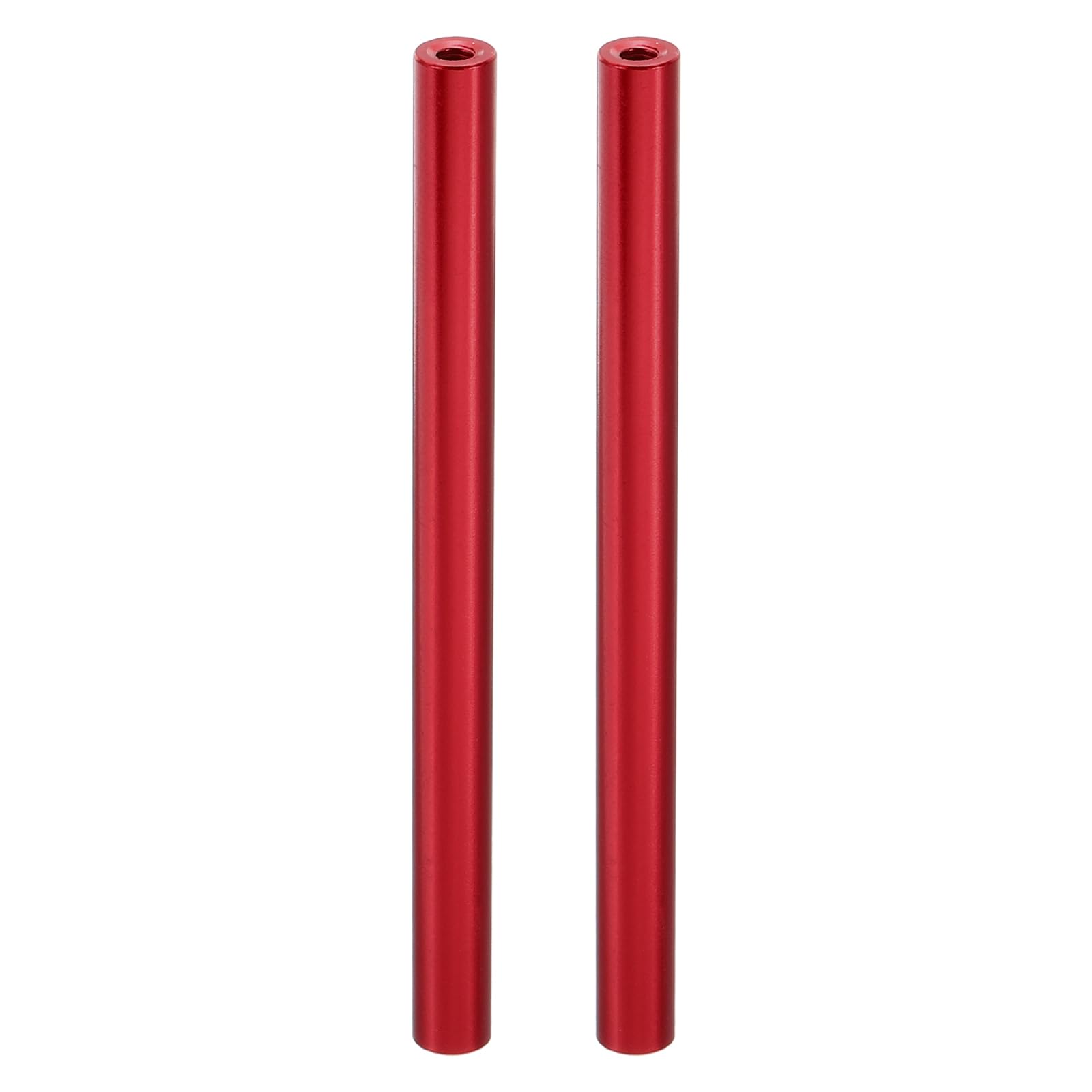 PATIKIL 2pcs M3 Metal Threaded Standoff Spacer Nuts, Round Aluminum Spacers Female Coupling Screws, 1/8" ID x 1/4" OD, Red 3x6x80mm โ image 1