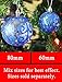 Festive Season Blue Swirl Shatterproof Christmas Ball Ornaments, Tree Decorations (Set of 6, 80mm)