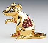 YEAR OF RAT 24K Gold Swarovski Crystal Chinese Zodiac