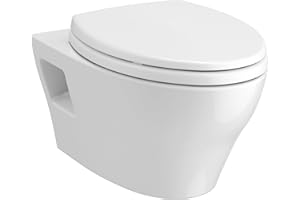Toto TCT428CFG01 EP Wall Mounted Elongated Chair Height Toilet Bowl Only with Skirted Design and CeFiONtect - Less Seat
