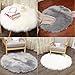 LandFox Soft Artificial Sheepskin Rug Chair Cover Wool Warm Hairy Carpet Seat Pad Blanket Carpet (3030CM, Gray)