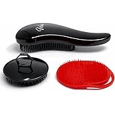 Wave Detangling Brush Set for Curly Hair, Thick, Straight &amp; Natural Hair - Gentle Detangler Hair Brush for Women, Kids &amp; Toddlers with Flexible Bristles -Hairbrush for Wet &amp; Dry detangle
