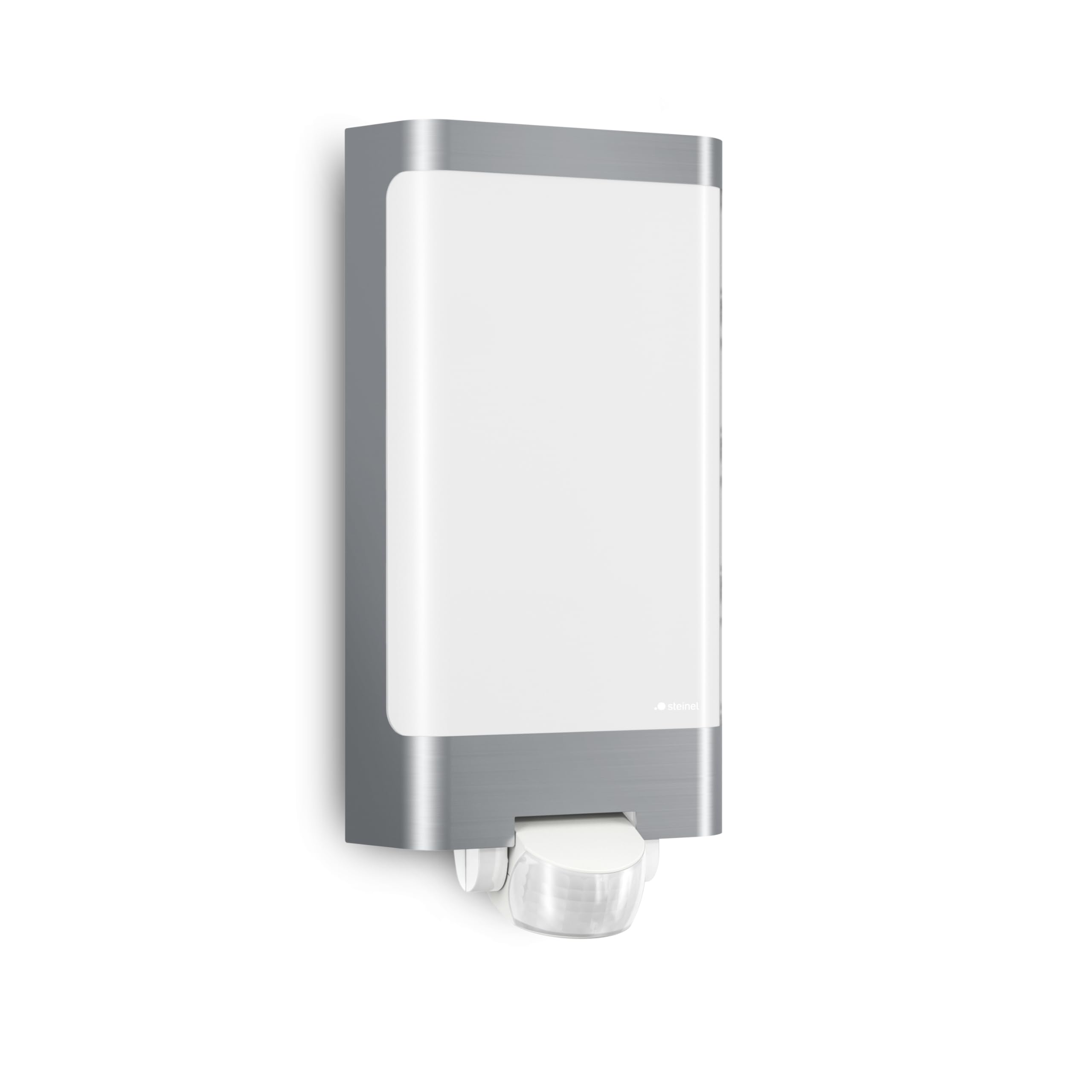Steinel LED Outdoor Light L 240 S Stainless Steel, 9.3 W, LED Wall Lamp, Warm White, 180° Motion Detector, 10 m Range