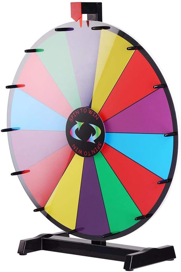 Winspin 24 Tabletop Spinning Prize Wheel 14 Slots With Color Dry Erase Trade Show Fortune Spin Game - spin the robux wheel if you land on your pet sell it