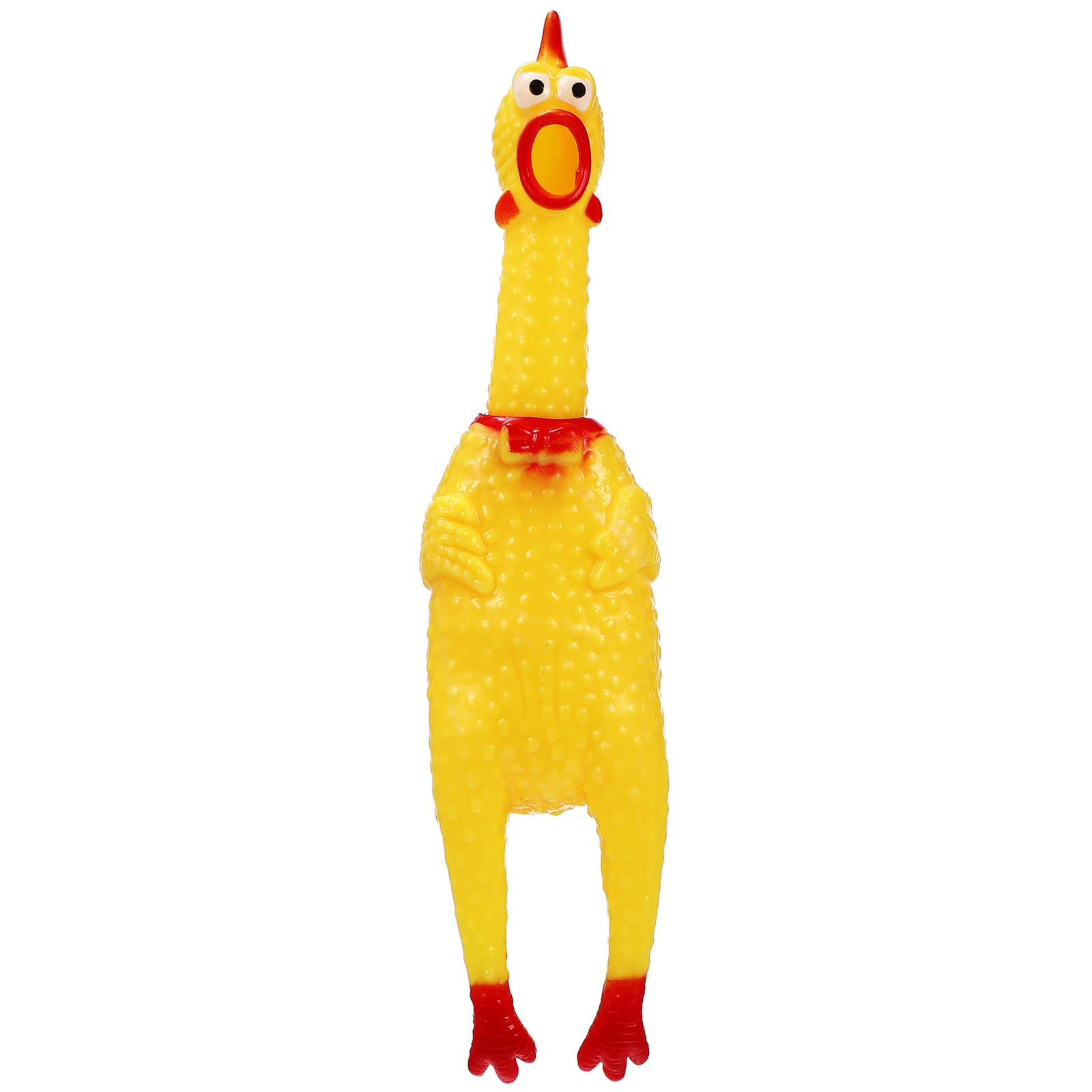 Tomaibaby Rubber Chicken Squeaky Toy: 12 Inch Screaming Chicken Dog Toys - Novelty Squawking Chickens Toys for Kids Adults Dogs Prank Props