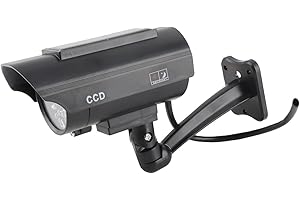 Yinhing Solar Powered Waterproof Fake Security Camera with Flashing LED Light, Vivid Image, Energy Saving, for Fast and Easy 