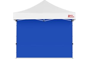 MASTERCANOPY 10x10ft Canopy SunWall Instant Canopy SideWall for Pop Up Canopy Tent Gazebos, UV Protection Sidewall Only, Spliceable (1 Pack, Blue)
