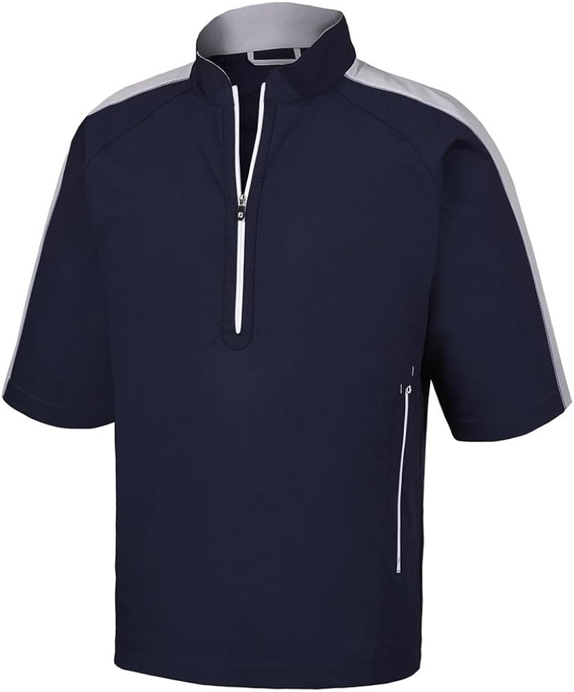 FootJoy Men's Short Sleeve Sport Golf Windshirt (XL, Navy