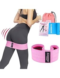 Shinyee Booty Hip Bands High Resistance Bands for Legs and Butt Workout Loop Exercise Band Women,Gym Fitness Circle Non Slip No Roll Fabric Heavy Duty Bootie Training Glute Band Hip