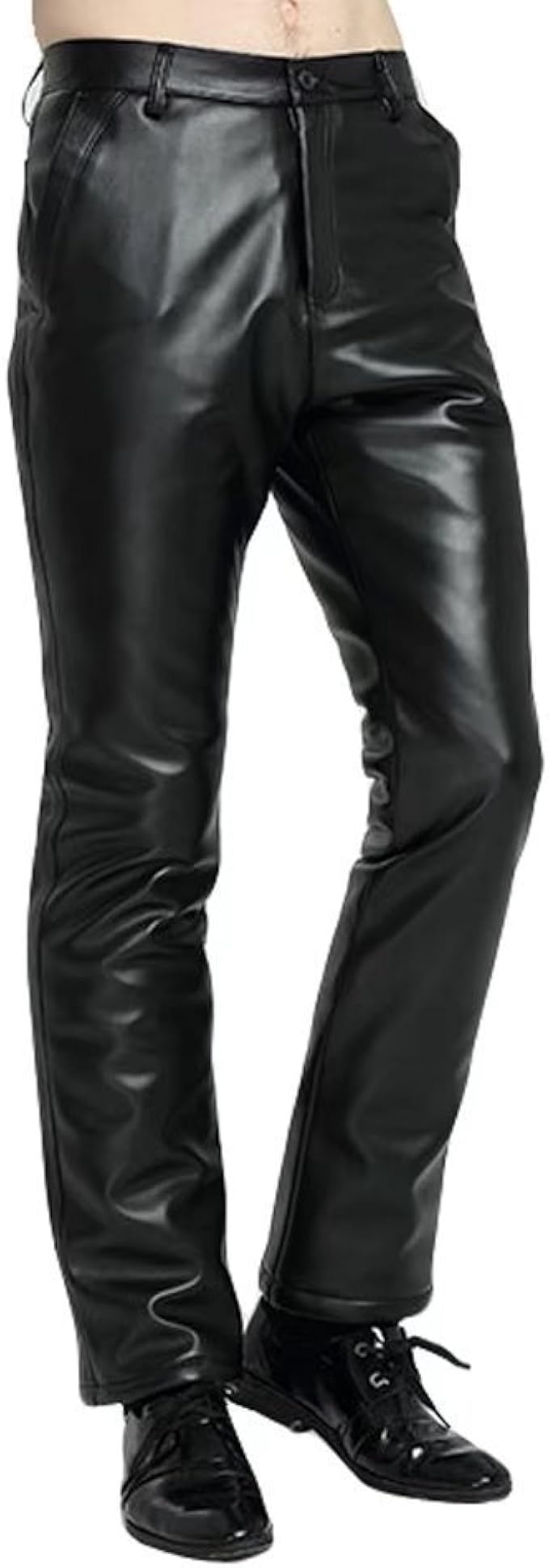 Amazon レザーパンツ メンズ 革パンツ 革ズボン ストレート ライダースパンツ 皮パン 中綿 バイクウェア 32 ロングパンツ 通販