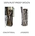 FAXTTO BBQ Grill Brush in Stainless Steel with Long Handle. A Powerful Accessory to Clean Barbeque Plates, Racks and Burners