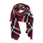 Women's Plaid Scarf, Cozy Winter Wrap Oversized Large Thick Shaw Women's Plaid Scarf, Cozy Winter Wrap Oversized Large Thick Shaw