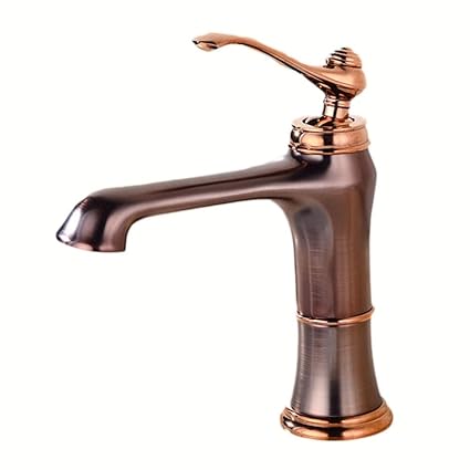 T Tljw Black Retro Faucet Bathroom Kitchen Water Tap Rose Gold