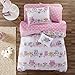 Mi Zone Kids Wise Wendy Bag in A Bag Sets For Girls, Owl Kids Girl Bedding Set – Ultra Soft Microfiber Childrens Bedroom Bed Comforters, Full, White 8 Piece