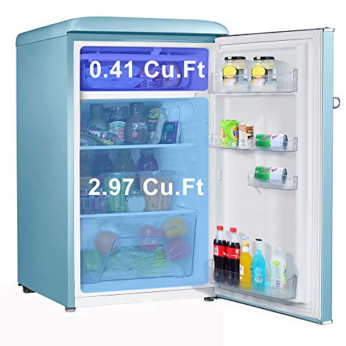 Galanz GLR35BEER Retro Compact Refrigerator, Single Door Fridge