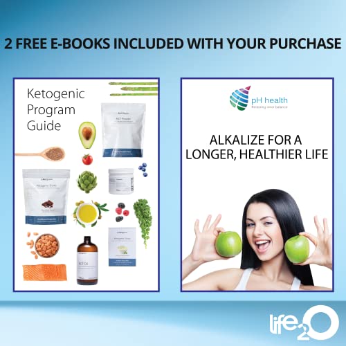 life2O 2in1 Ketone Test Strips with pH 100ct, Keto Sticks that