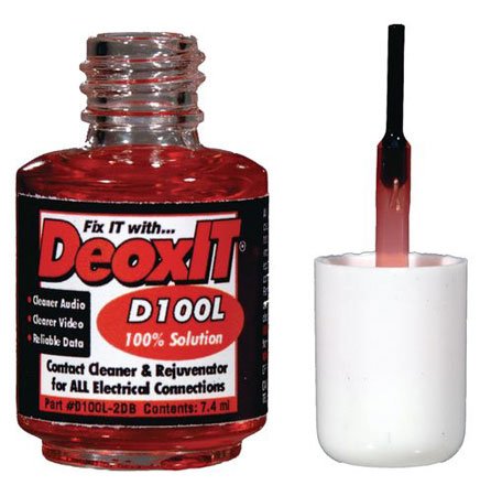 Deoxit D100L Vial Contact Cleaner 100% Solution With Headphones