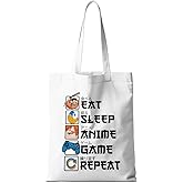 Anime Gifts Tote Bag Game Anime Merch Weekender Bag Shopping Bags Anime Stuff Japanese Gifts for Women Friends Anime Lover Gamer Reusable Grocery Bags for Shopping Picnic Vacation Birthday Graduation