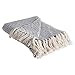 DII Rustic Farmhouse Double Diamond Woven Throw, 50x60, French Blue