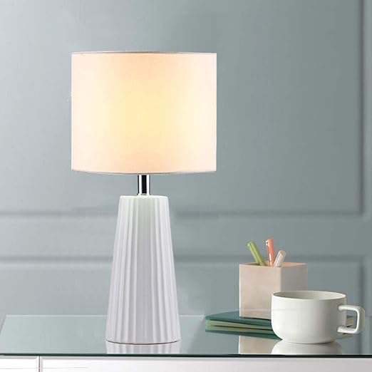 Cuaulans 18 Modern Ceramic Table Lamp White Table Lamps