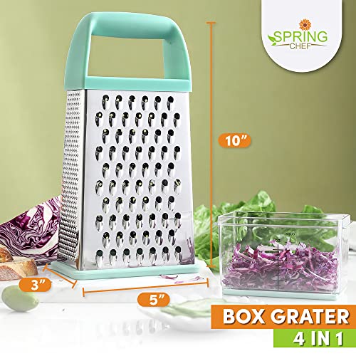 Spring Chef Professional Cheese Grater With Storage Container