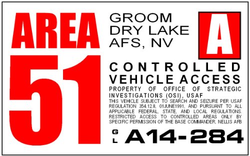 Area 51 Restricted Area Window Cling Decal - //coolthings.us