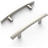 Amerdeco 10 Pack Brushed Satin Nickel 3 Inch(76mm) Hole Centers Kitchen Cabinet Pulls Hardware Kitchen Handles for Cabinets Cupboard Handles Drawer Pulls ZH0003