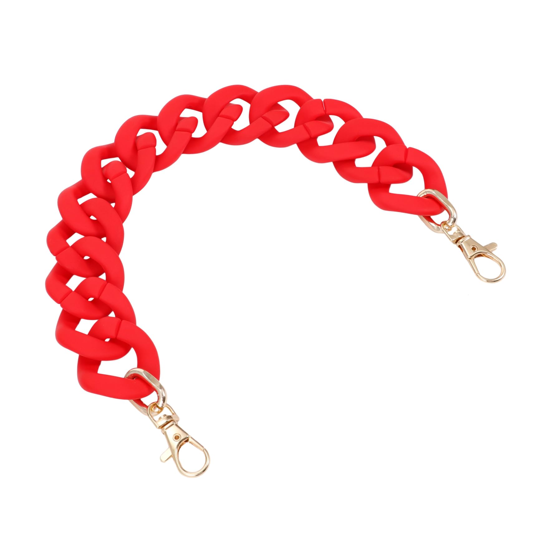 PRETYZOOM Red Chunky Chain Strap Acrylic Chain Luxury Handbag Strap Replacement Purse Clutches Handles for Purse Handbags DIY Crafts