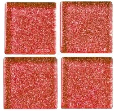 MosaixPro Glass Tiles Glitter 20 x 20 x 4 mm 200 g ~ 41 pcs. red