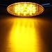 Partsam 4pcs Amber 16 diode LED Marker Light w/ Bullet Plugs Peterbilt Sleeper Light Panels 12V