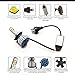 Hivehicle H4 LED Headlight Bulbs conversion kit Hi/Lo Beam-Cree Chips-7600Lm- 6000K -72W,Cool White,2 yr Warranty(T1 Series)