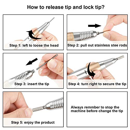 30000rpm Pro Electric Nail Drill Machine Pedicure Manicure Kits File Drill Bits