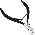Professional Cuticle Cutter Stainless Steel Cuticle Nippers with Sharp Blades and Double Spring Cuticle Clippers - Nail Cuticle Trimmer Tool for Manicure & Pedicure Beauty at Home/Spa/Saloon (Black)