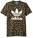 adidas Originals Men's Tops Graphic Trefoil Tee, Green Camo, X-Large