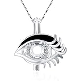 LGSY 925 Sterling Silver Eye Cage Pendants Crafting Charm for DIY Necklace Bracelet Jewelry Making