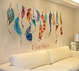Iuhan® Fashion Classic Creative Dream Catcher Feather Wall Sticker Art Decal Mural