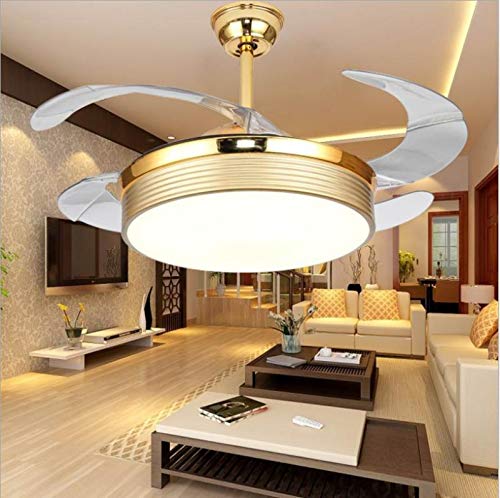 42inch Modern Ceiling Fan Lights Led Color Changing Chandelier