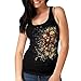 Hot Leathers Skull Bouquet Ladies Tank Top (Black, Medium)