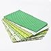 KINGSO 7PCS Cotton Fabric Bundles Quilting Sewing DIY Craft 19.7x19.7inch Green