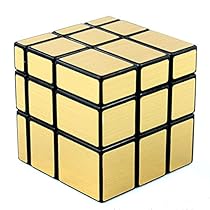 D-FantiX Shengshou Mirror Cube 3x3 Speed Cube Unequal Puzzles Golden Black