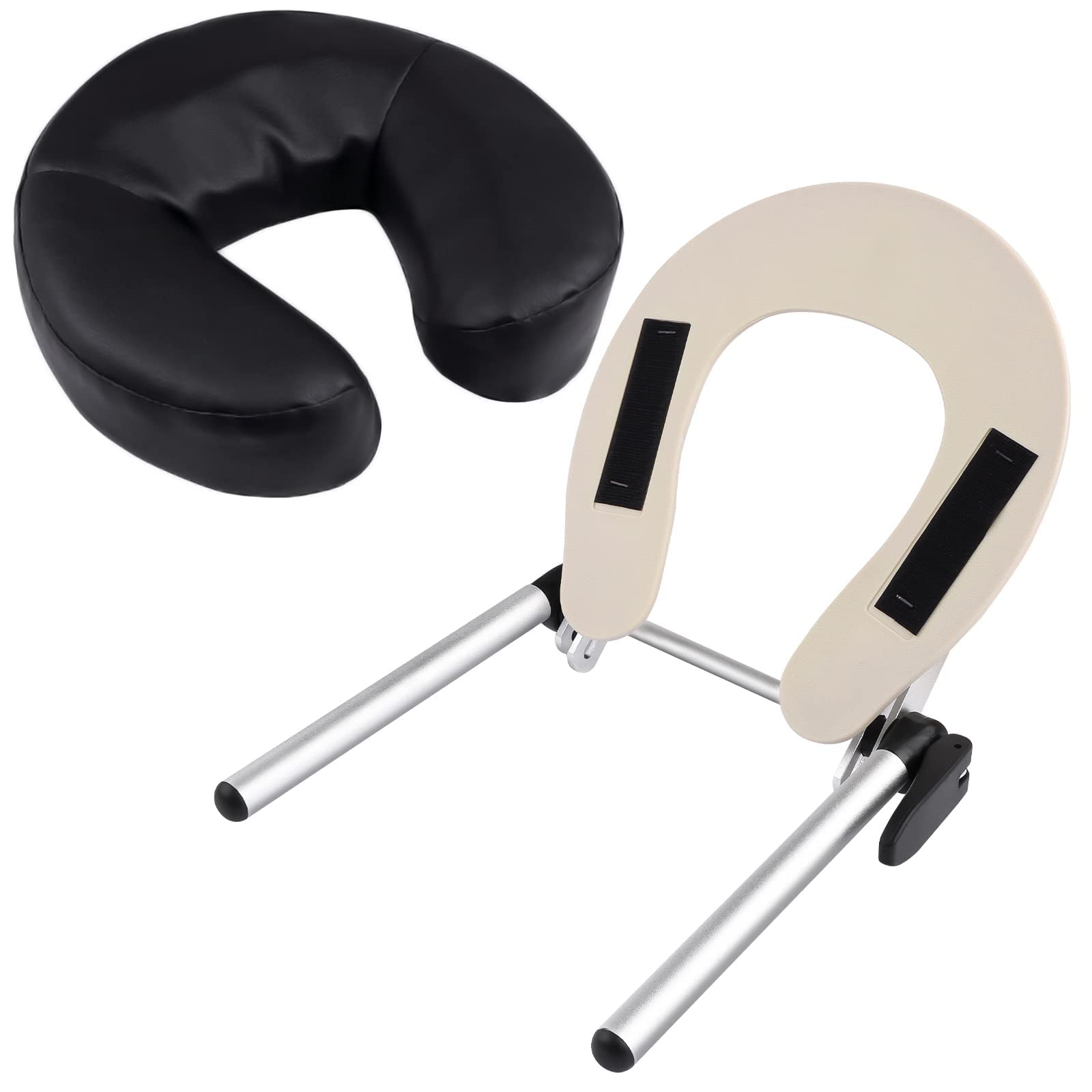 Photo 1 of **USED***EBANKU Universal Adjustable Face Cradle Massage Table Bed Face Cradle Pillow Cushion Set, Aluminum Massage Face Cradle with Pillow Cushion Spa Massage Table Pad & Face Cradle Set