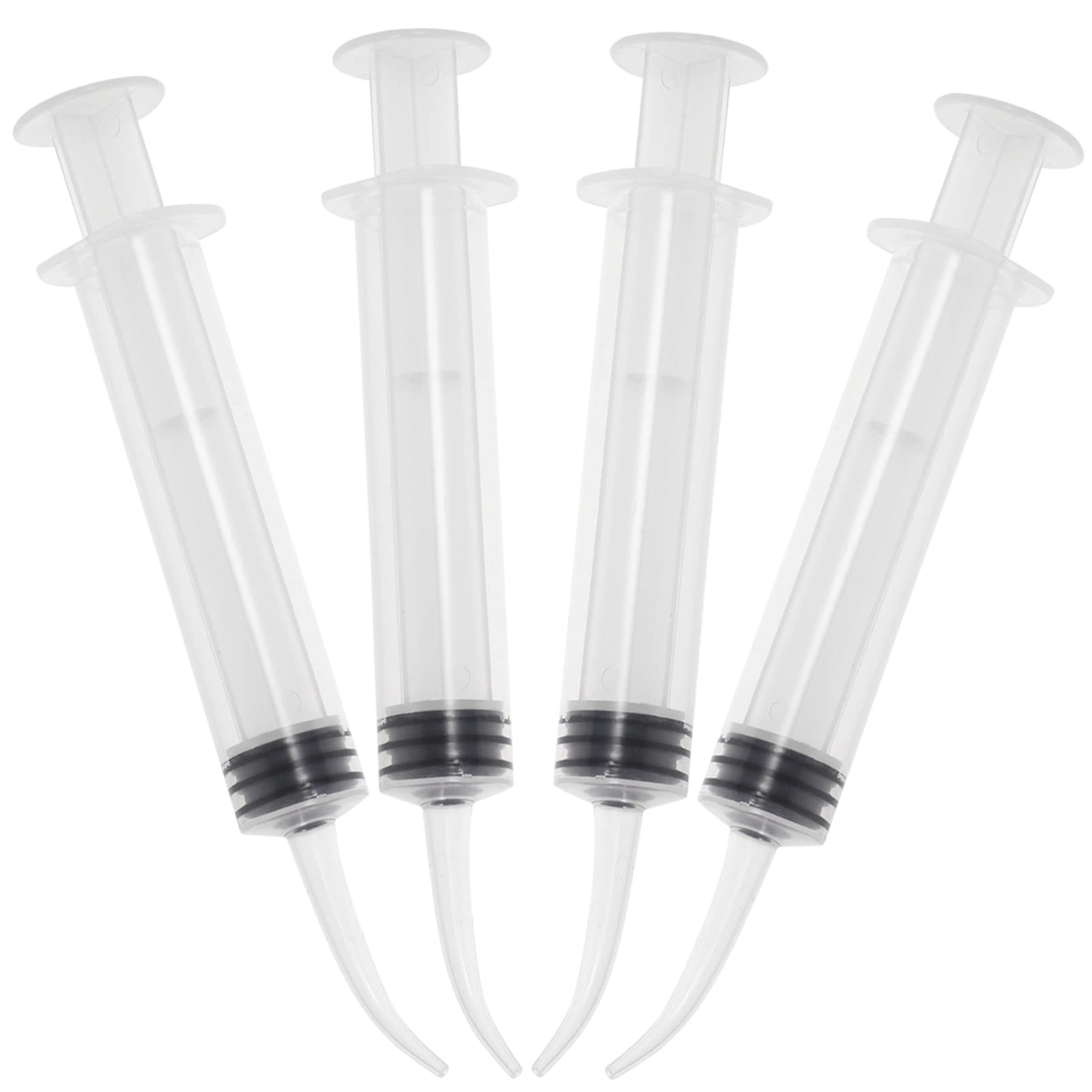 Milisten Disposable with Curved Tip 5.24 Inch Clear Tool for Precise Oral Liquid Application and Canal Cleaning Set of 4