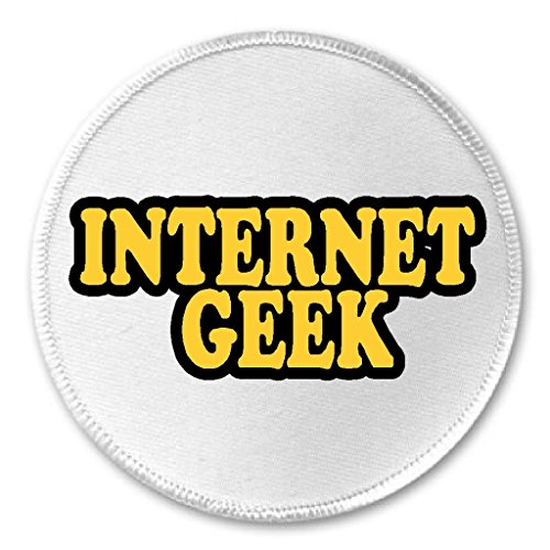 A&T Designs Internet Geek 3" Sew On Patch - Nerd Geeky Online Social Media Gamer