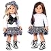 DreamWorld Collections - Fashionista - 5 Piece Outfit - Blouse, Vest, Hat, Skirt and Boots. Clothes Fits 18 Inch American Girl Doll  (Doll Not Included)